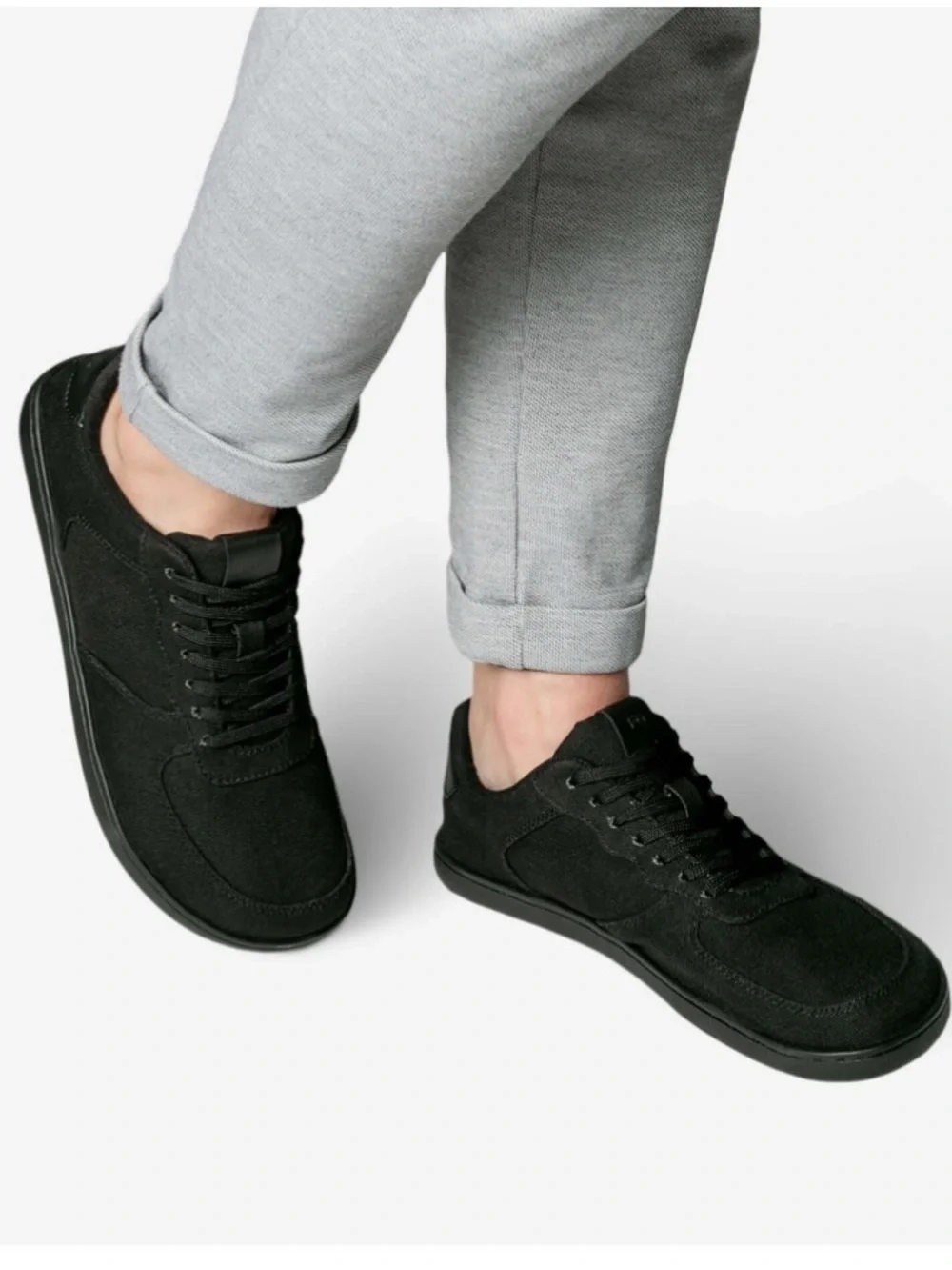Feelgrounds Black Canvas Barefoot Sneakers Men’s Size 11